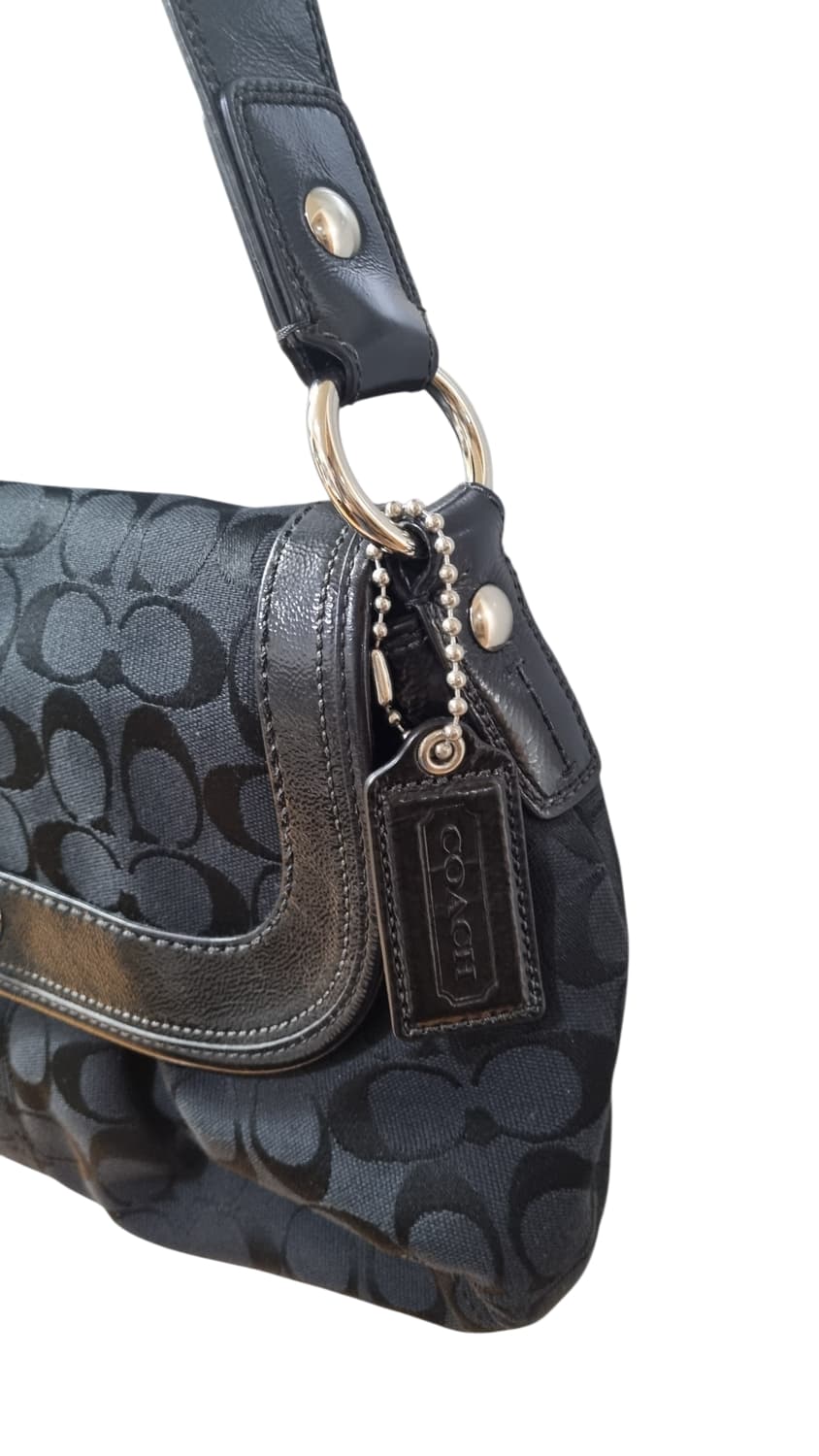 코치(Coach)의 시그니처 블랙 소호 플랩 숄더백 y2k 히메 갸루 상품이미지4