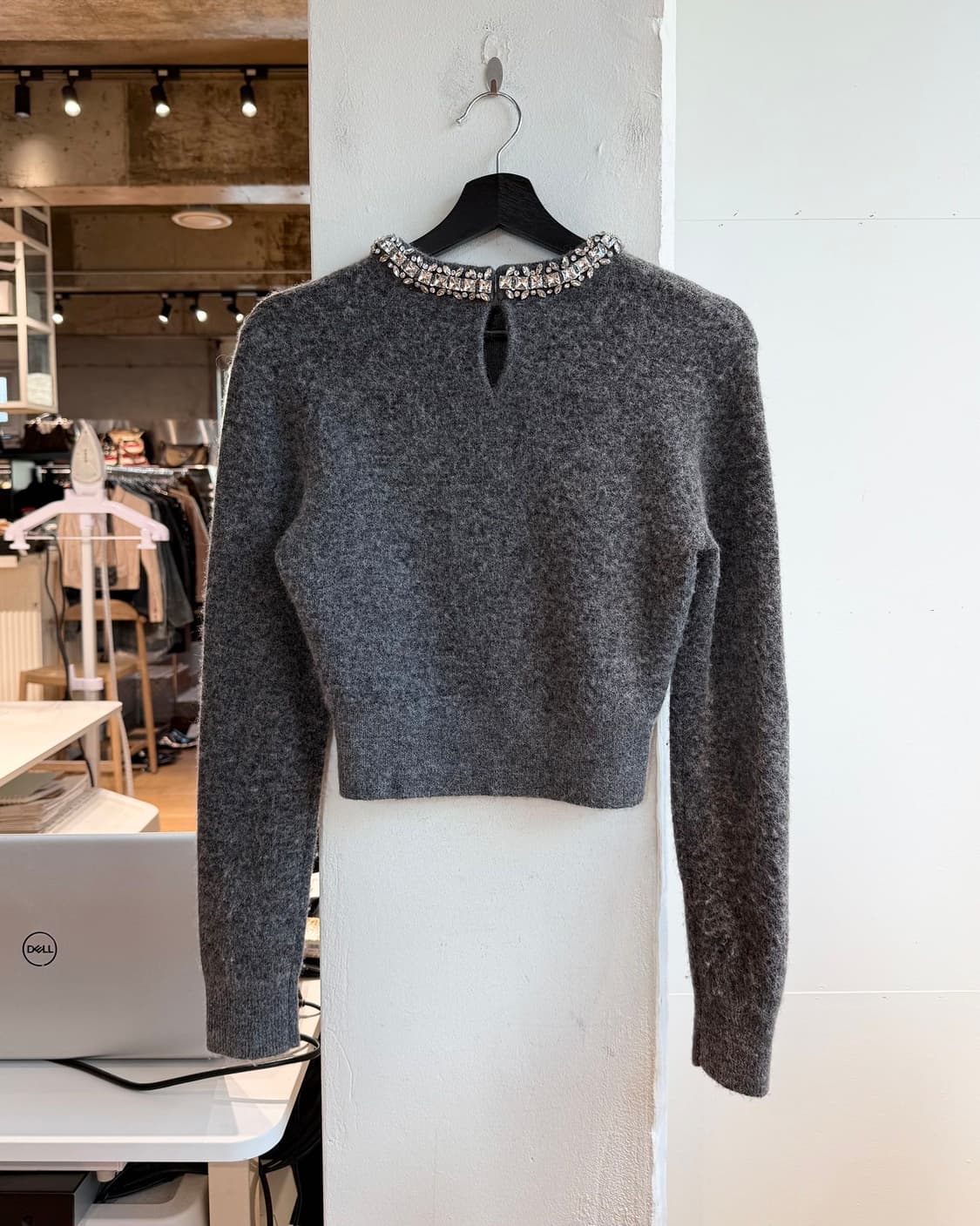 셀프 포트레이트 그레이 엠블리시드 니트 상품이미지7