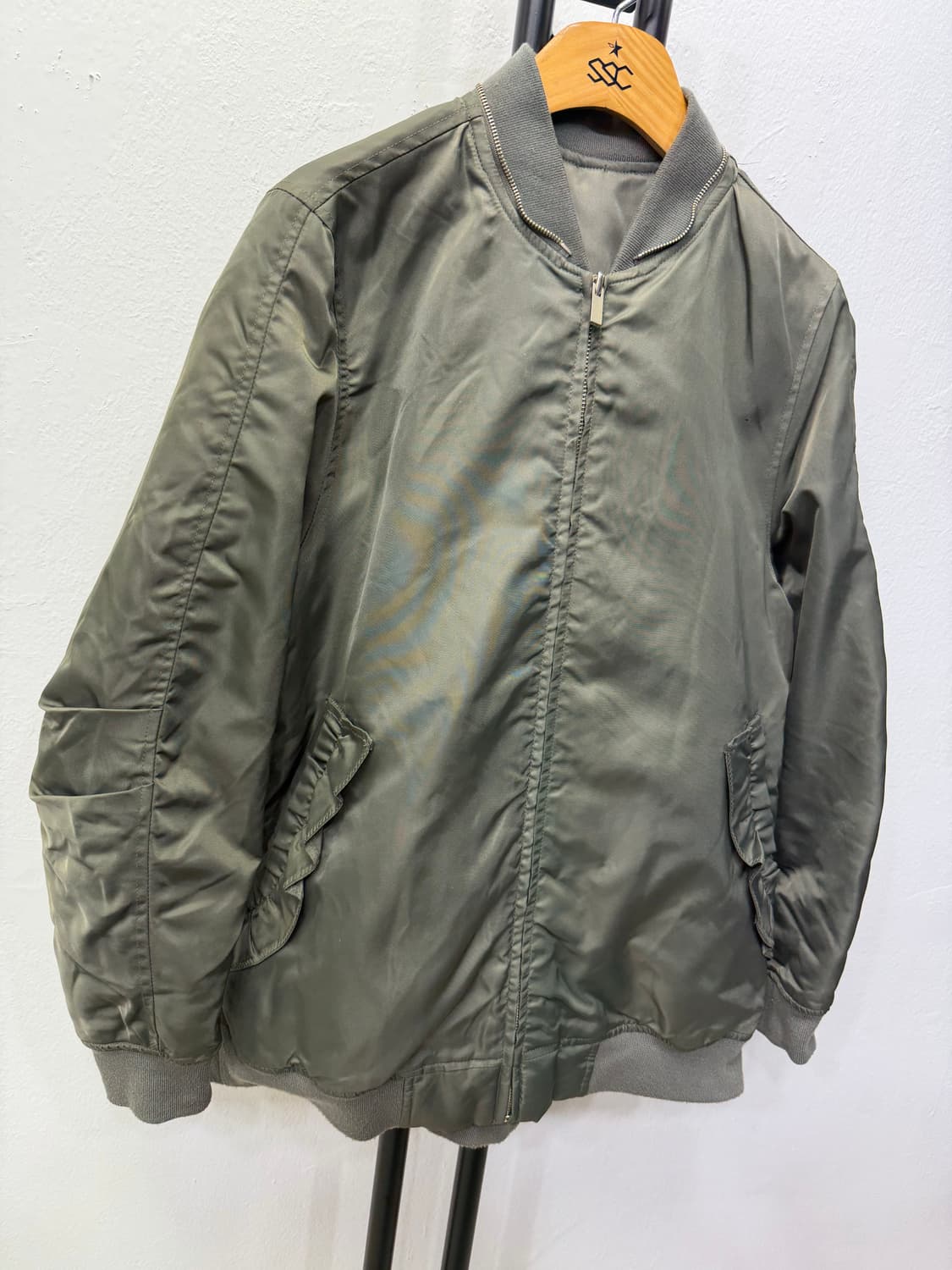 정품) O2ND 오즈세컨 한섬 카키색 MA-1 항공 점퍼 82 상품이미지2