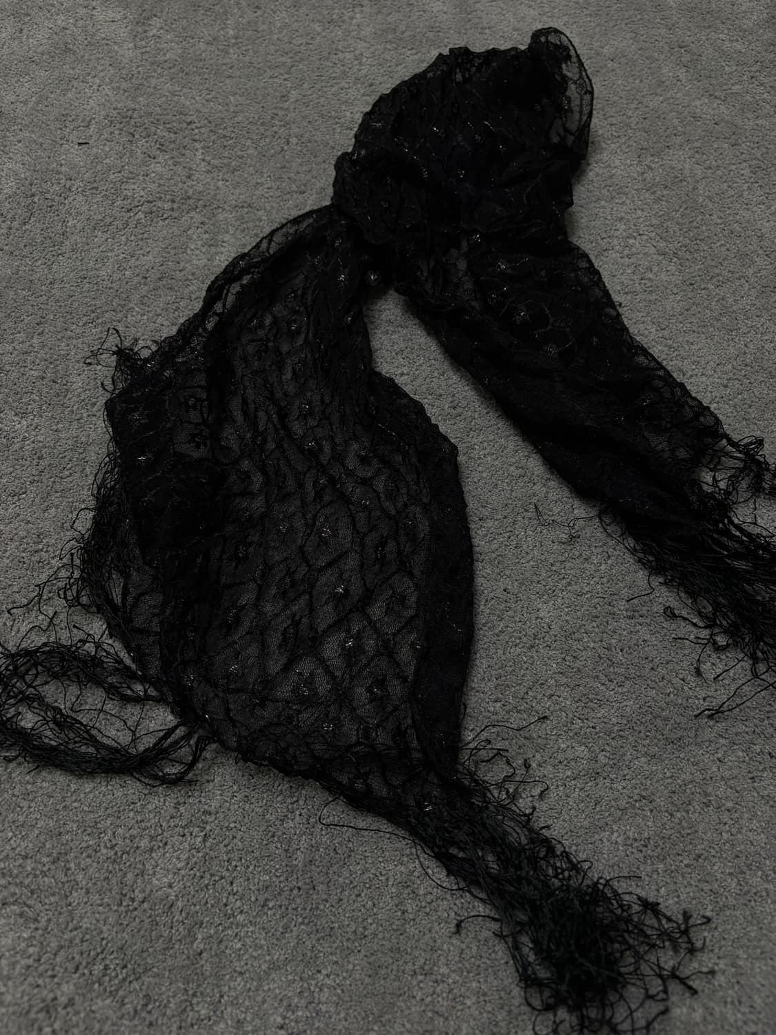 Vintage v-kei punk mood silky scarf 상품이미지3