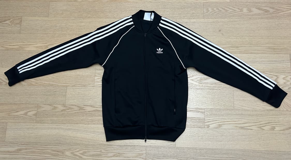 슈퍼스타 루즈 트랙탑 져지 블랙 화이트 상품이미지3