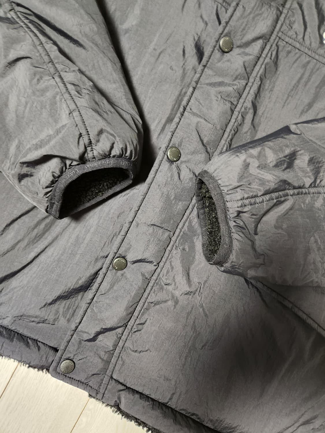 새상품급)커버낫 리버시블 컴피보아 집업 플리스 양면 자켓 사이즈100(L 상품이미지2