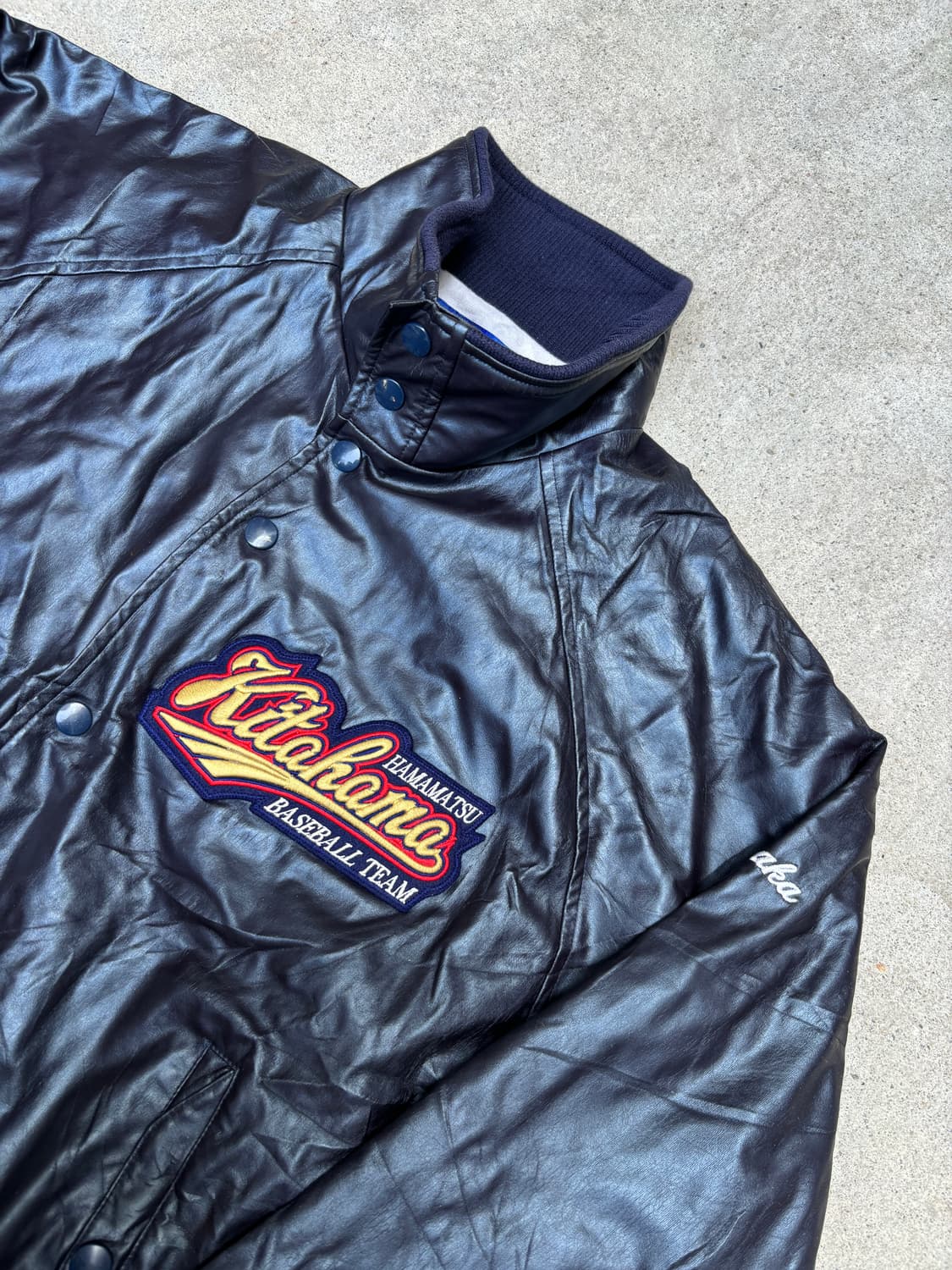 빈티지 블랙 바시티 자켓 상품이미지6