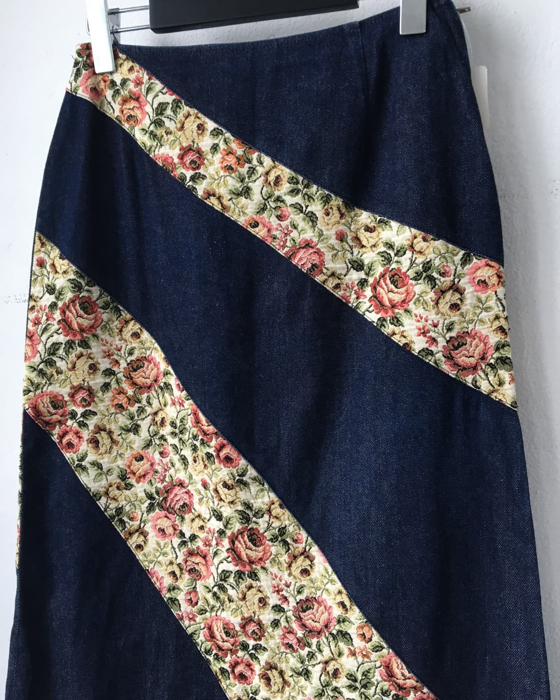 Patch point denim long skirt 상품이미지2