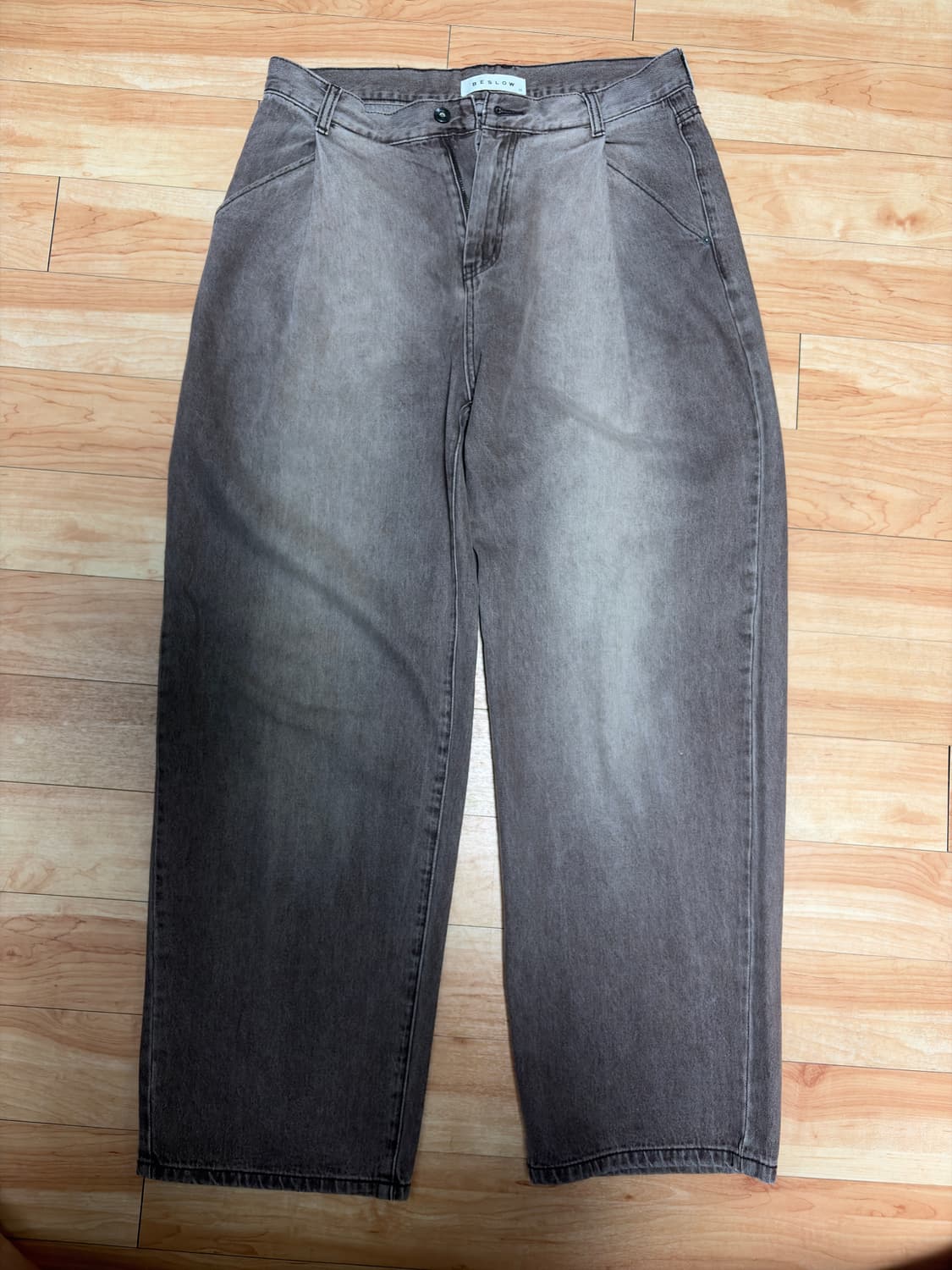 비슬로우 원턱 워시드 데님팬츠32 상품이미지2