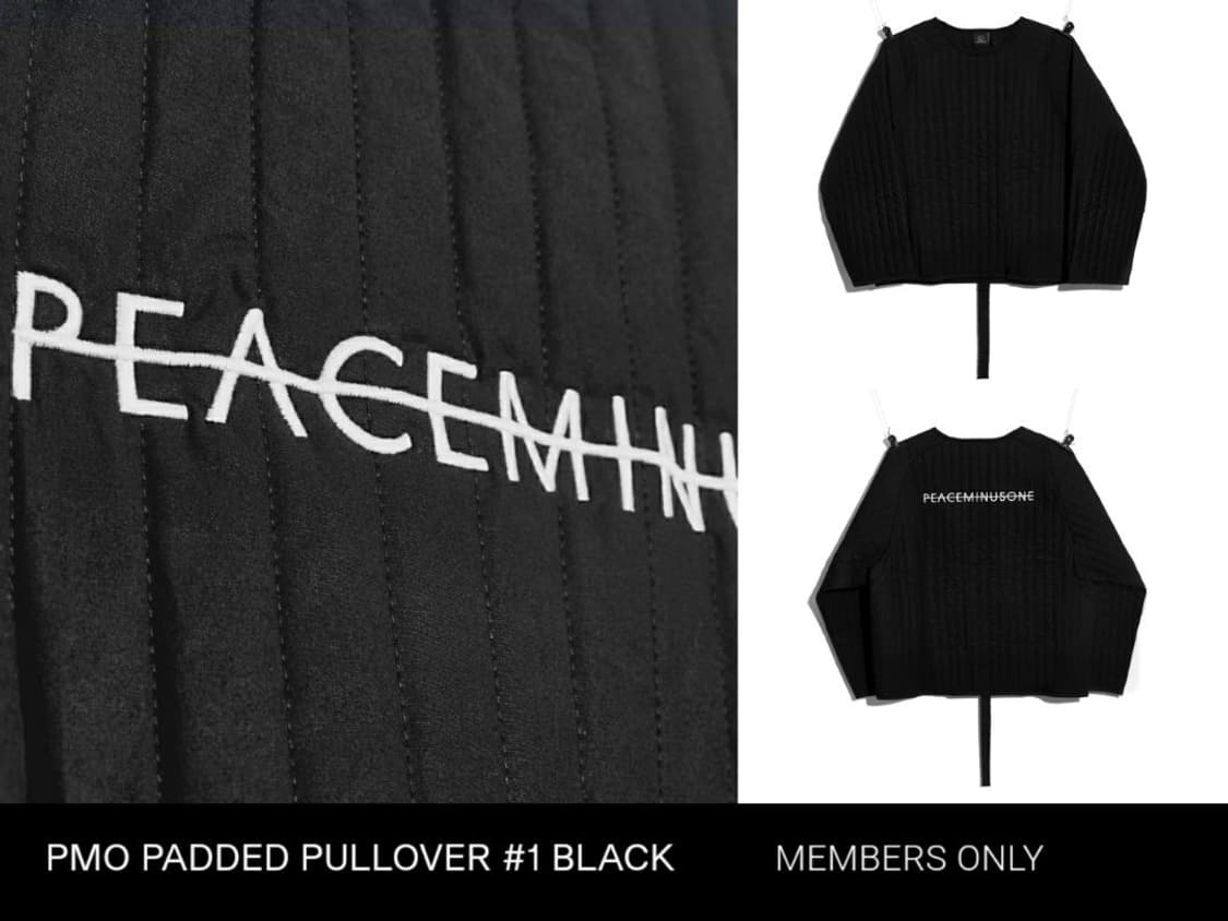 피스마이너스원 PMO 패디드 풀오버 #1 블랙 상품이미지2