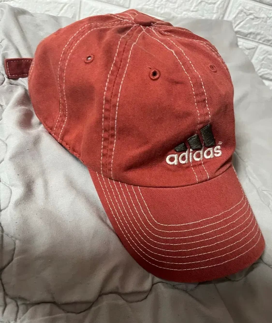 아디다스 볼캡 스티치 모자 레드 빈티지 상품이미지2