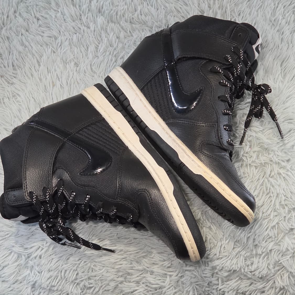 3w-2:나이키 덩크 스카이 하이 블랙 (23.5cm)-키높이6cm 상품이미지7