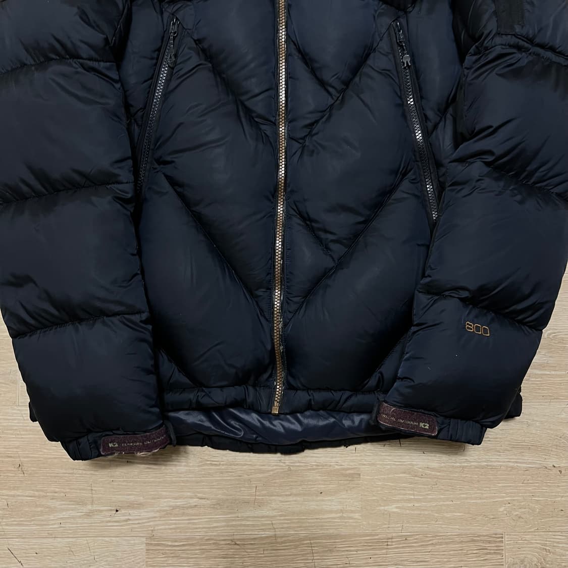 K2 테크니컬 아웃도어 구스다운 800 후드 패딩 [네이비] L/100 상품이미지3