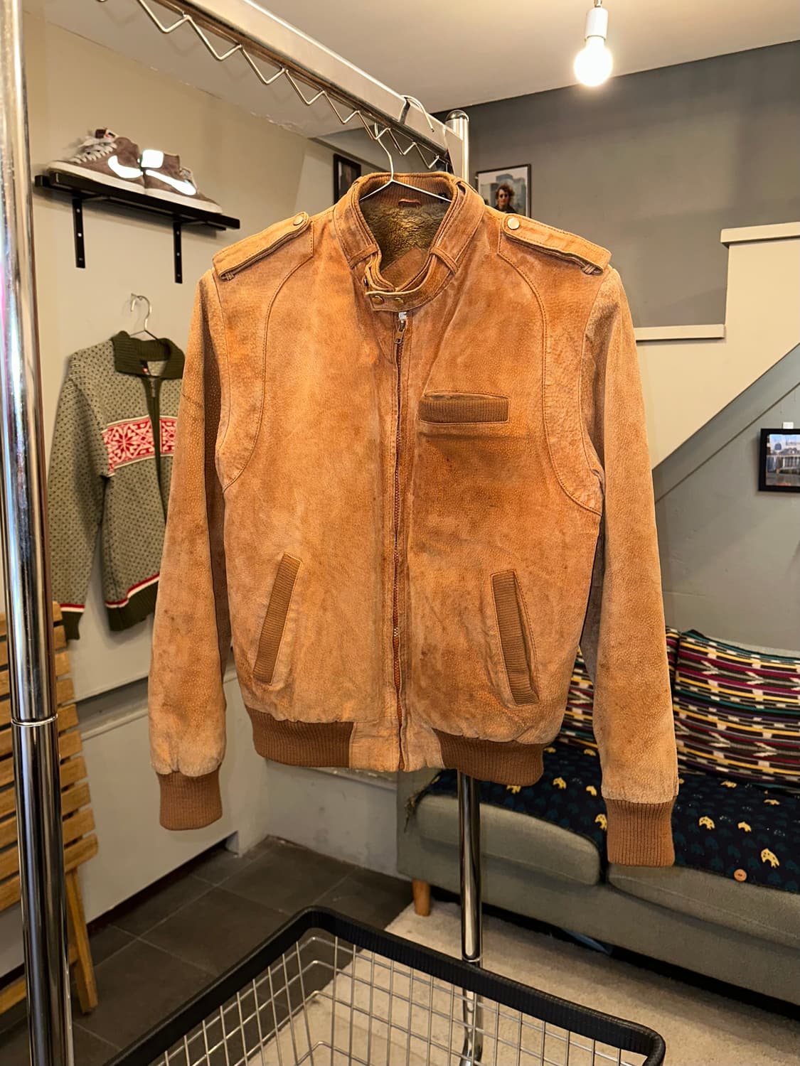 90’s Japanese pig-leather rider jacket 상품이미지3