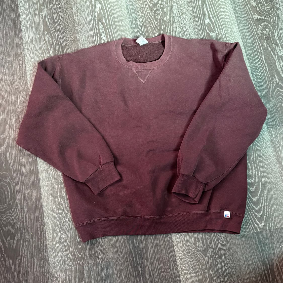 [L] 러셀 스웻셔츠 맨투맨 마룬 와인 상품이미지1