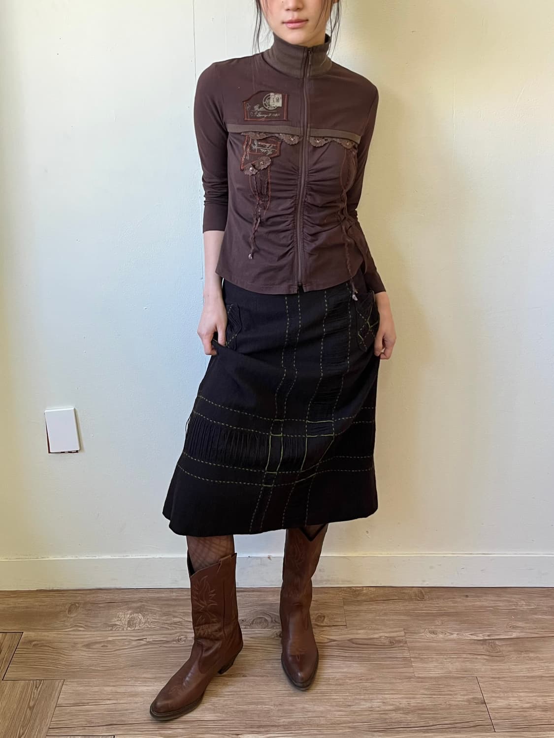 M.A. 플라워 프릴 집업 상품이미지5