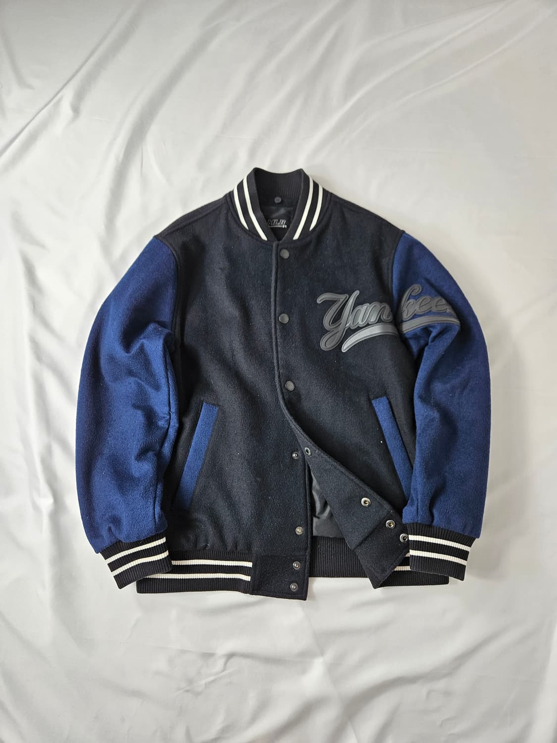 MLB 엠엘비 올드스쿨 뉴욕양키스 울 헤비봄버자켓 블루종 빈티지 m 상품이미지1