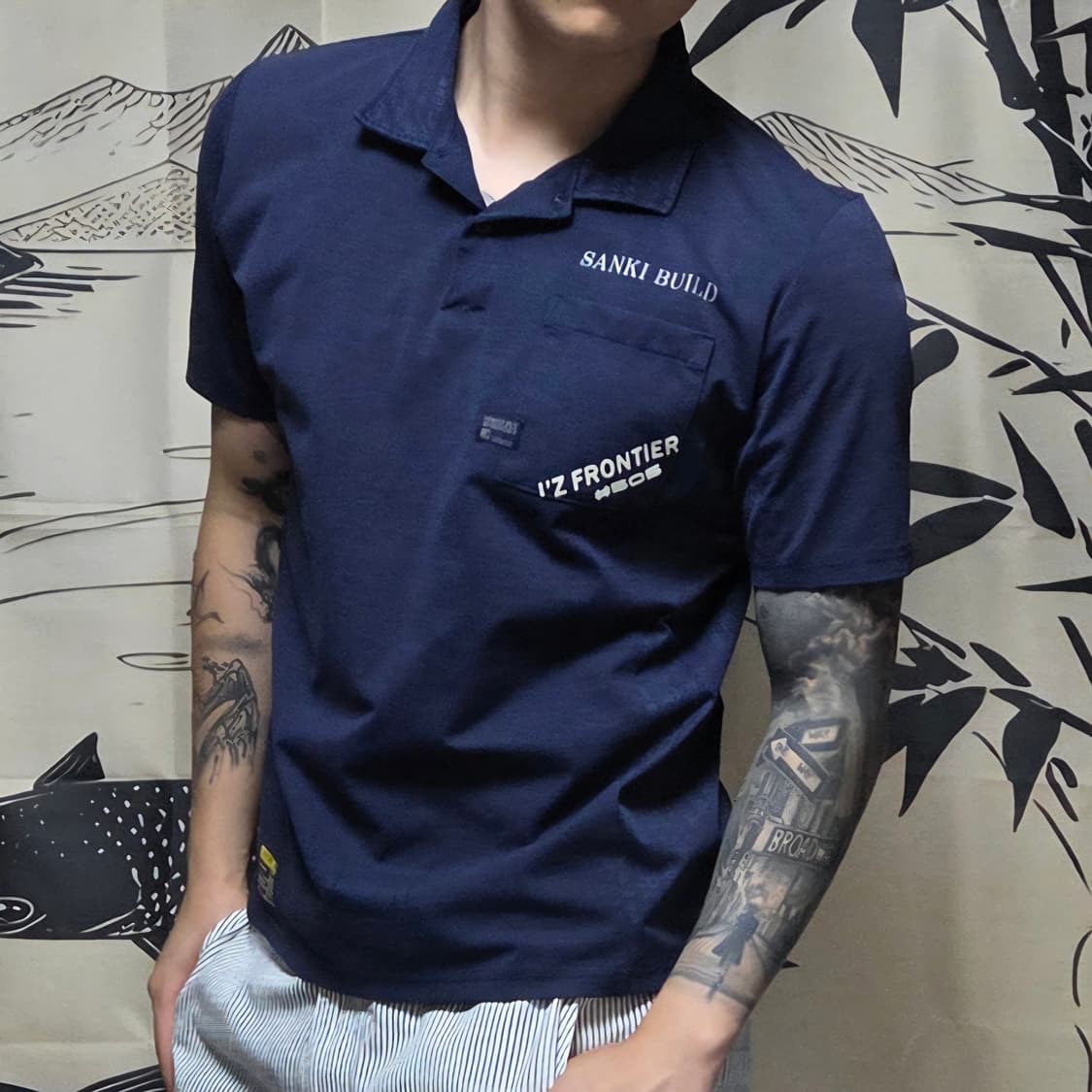 산키빌드 사이드디테일 반팔 카라티 상품이미지5