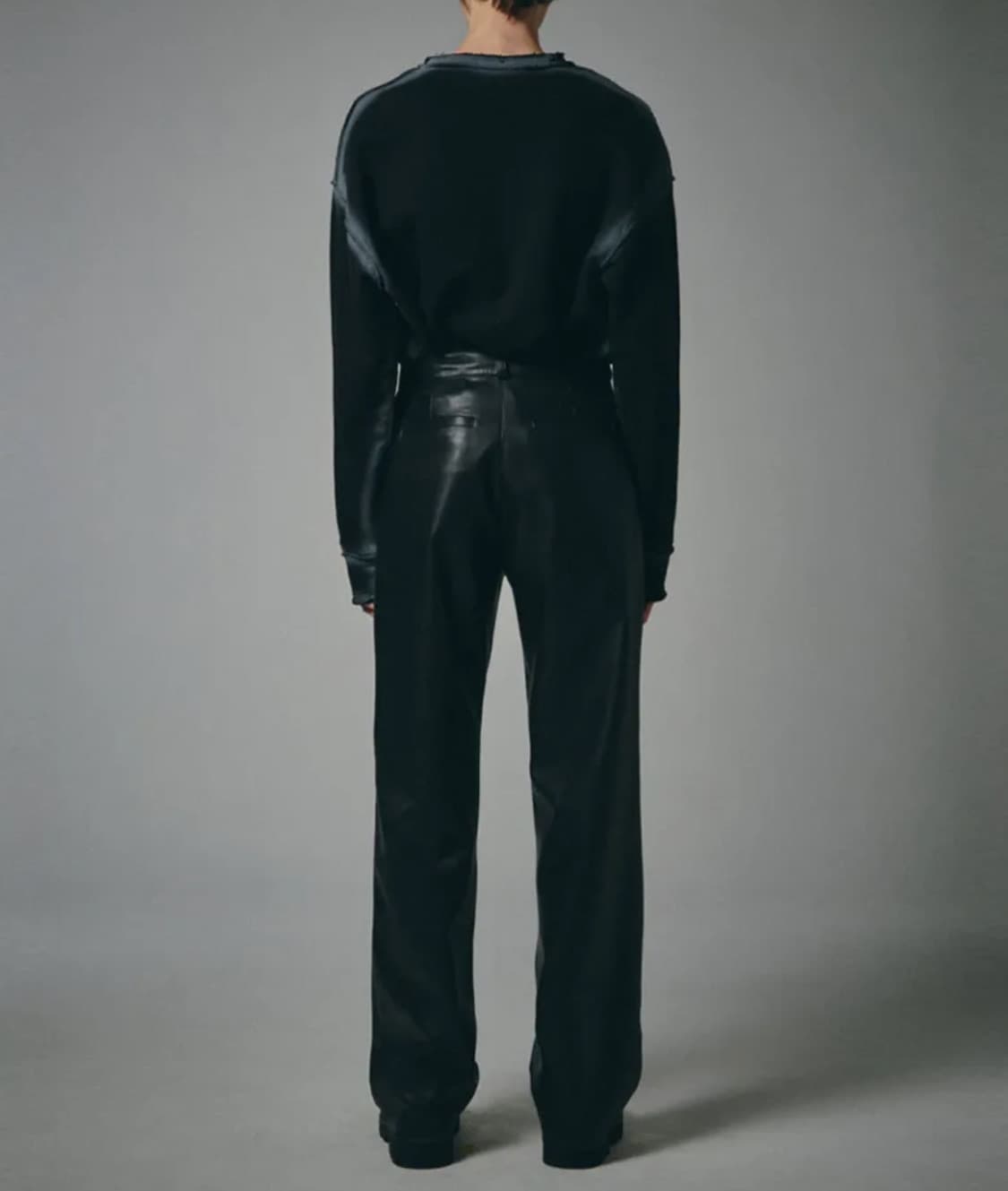 스페로네 레더 가죽 팬츠-블랙 상품이미지2