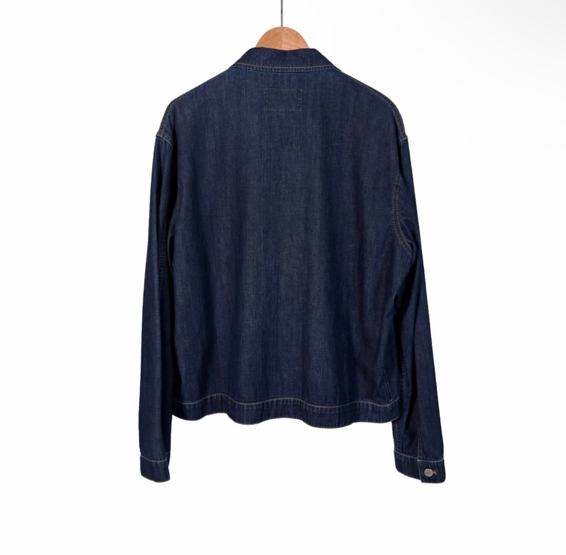 [XL] 프라다 남성 라이트 데님 지퍼 크롭 청 자켓 네이비 GEB255 상품이미지2