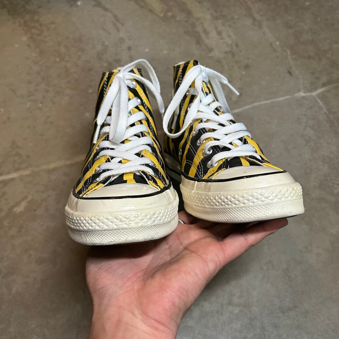 270) 컨버스 척 70 하이 아카이브 프린트 비비드 설퍼 상품이미지6