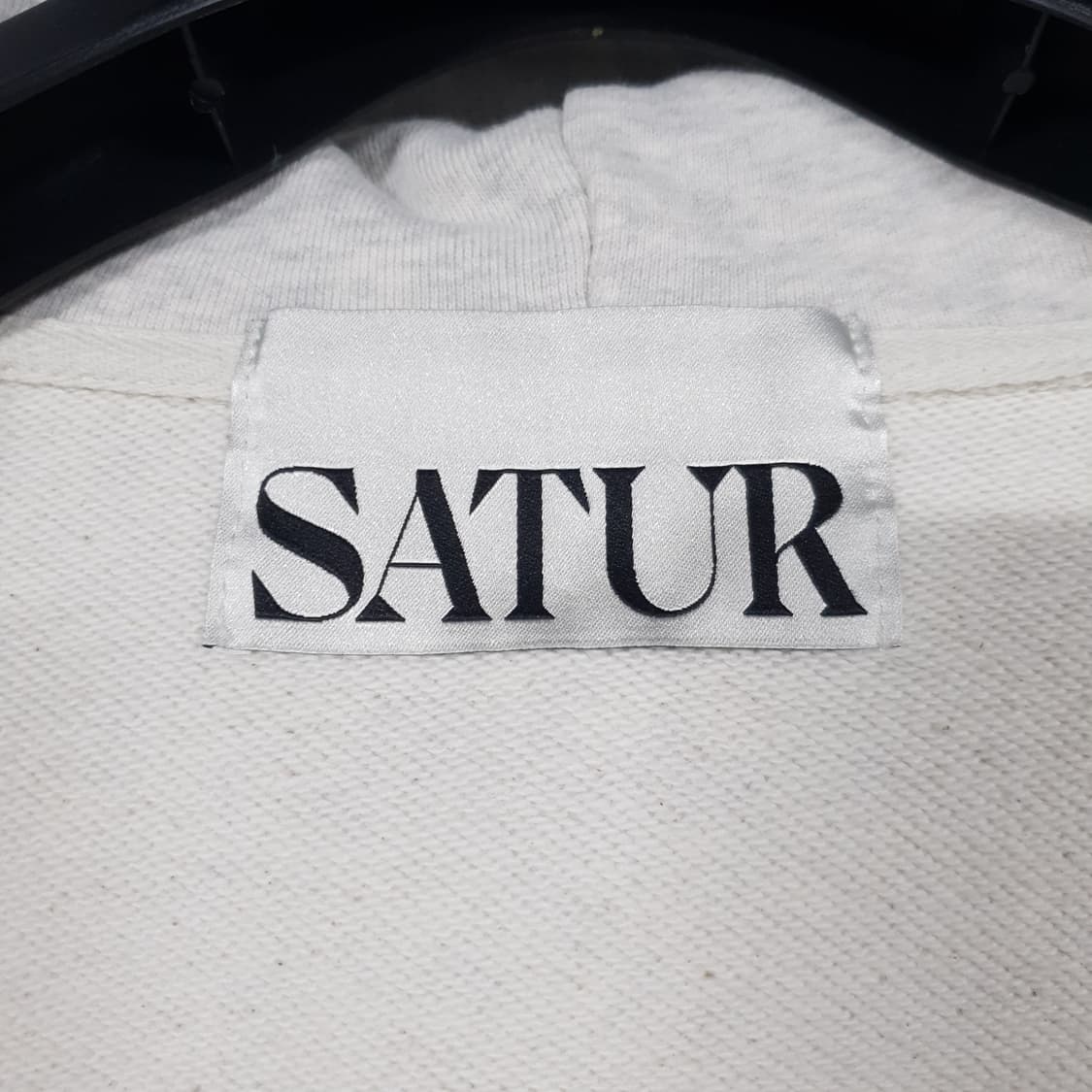 SATUR 세터 테오 코튼 올데이 후드집업 자켓 멜란지 아이보리 M 상품이미지6