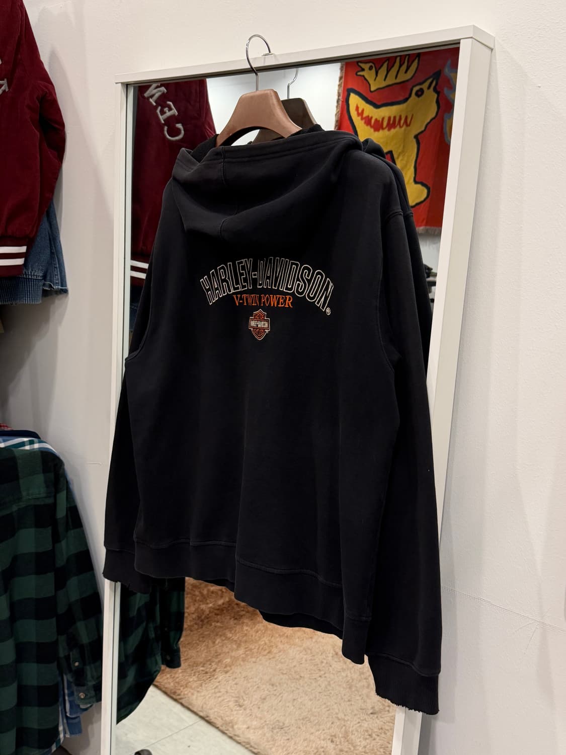 00s Harley-Davidson 할리데이비슨 페이딩 후드 집업 상품이미지5