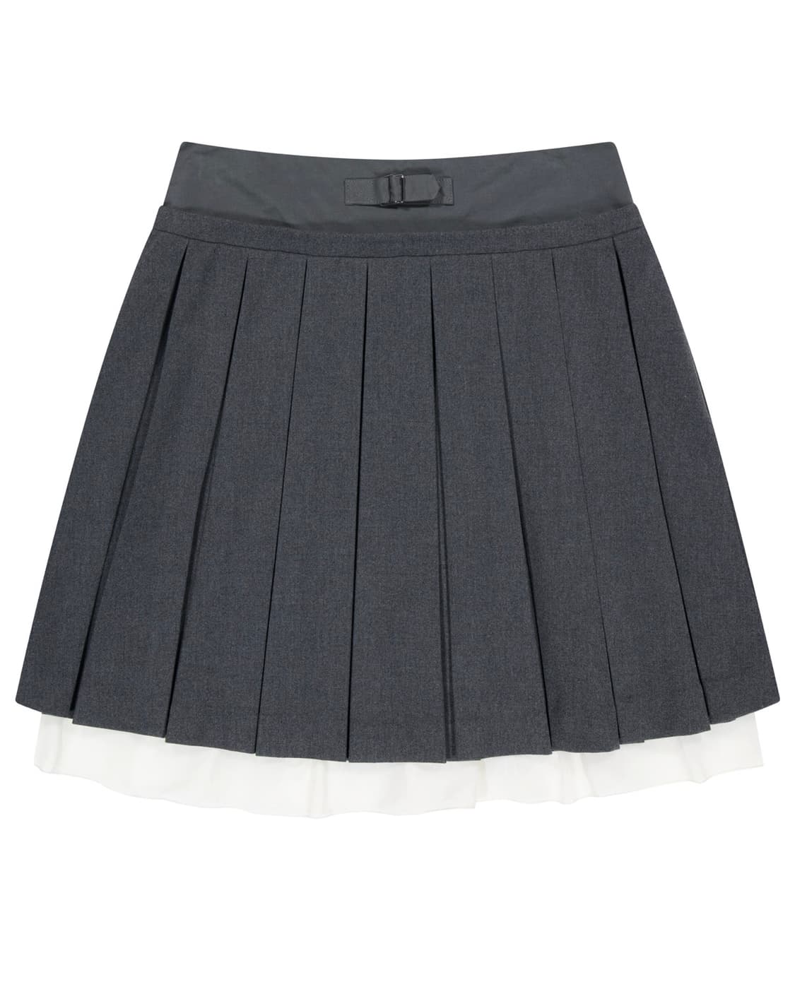DOUBLE WAISTED PLEATS SKIRT GREY, 2사이즈 상품이미지2