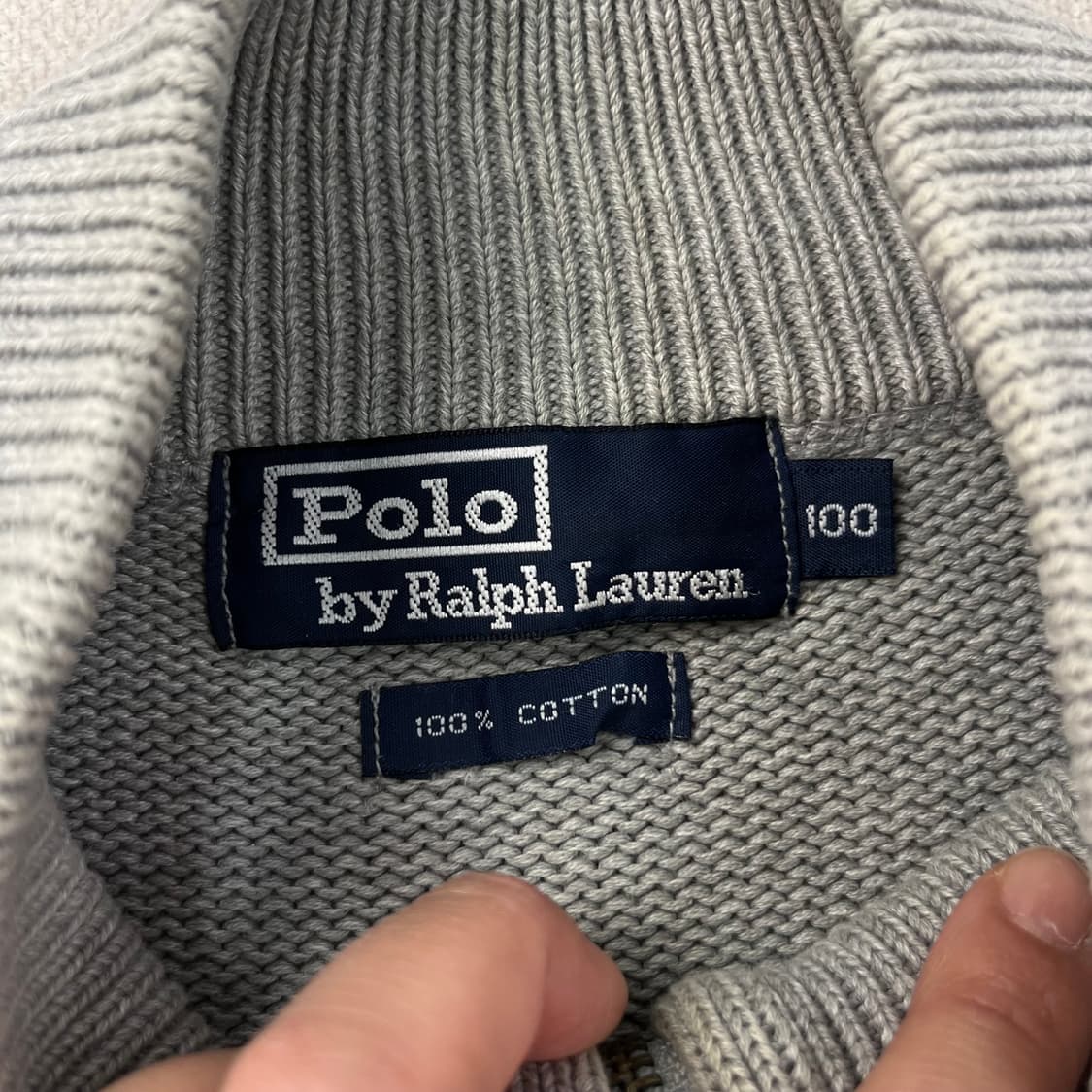 100 폴로랄프로렌 스몰포니 코튼 니트 집업 상품이미지4