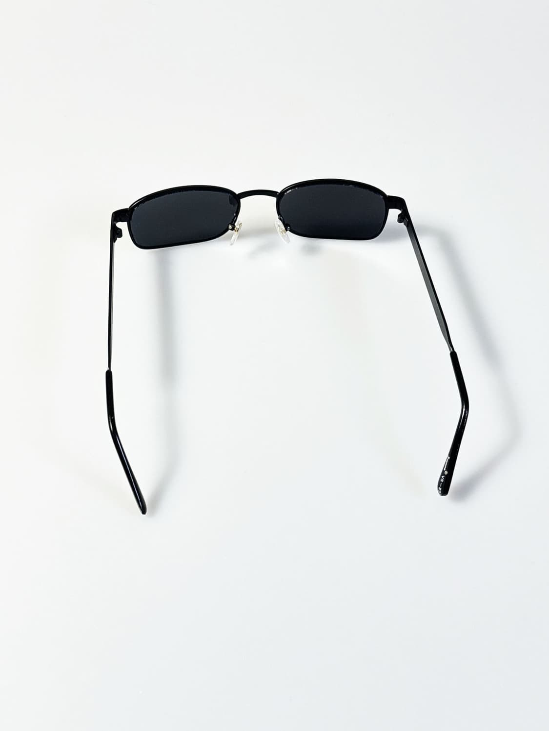 90s JOANNA 블랙 메탈 슬림 스퀘어 빈티지 선글라스 상품이미지5