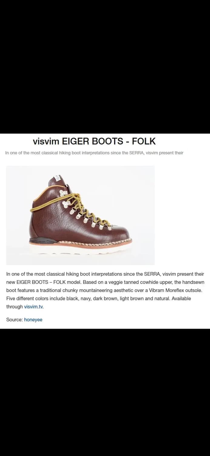 VISVIM 올드비즈빔 10FW 다크브라운 아이거포크 부츠 275 상품이미지2