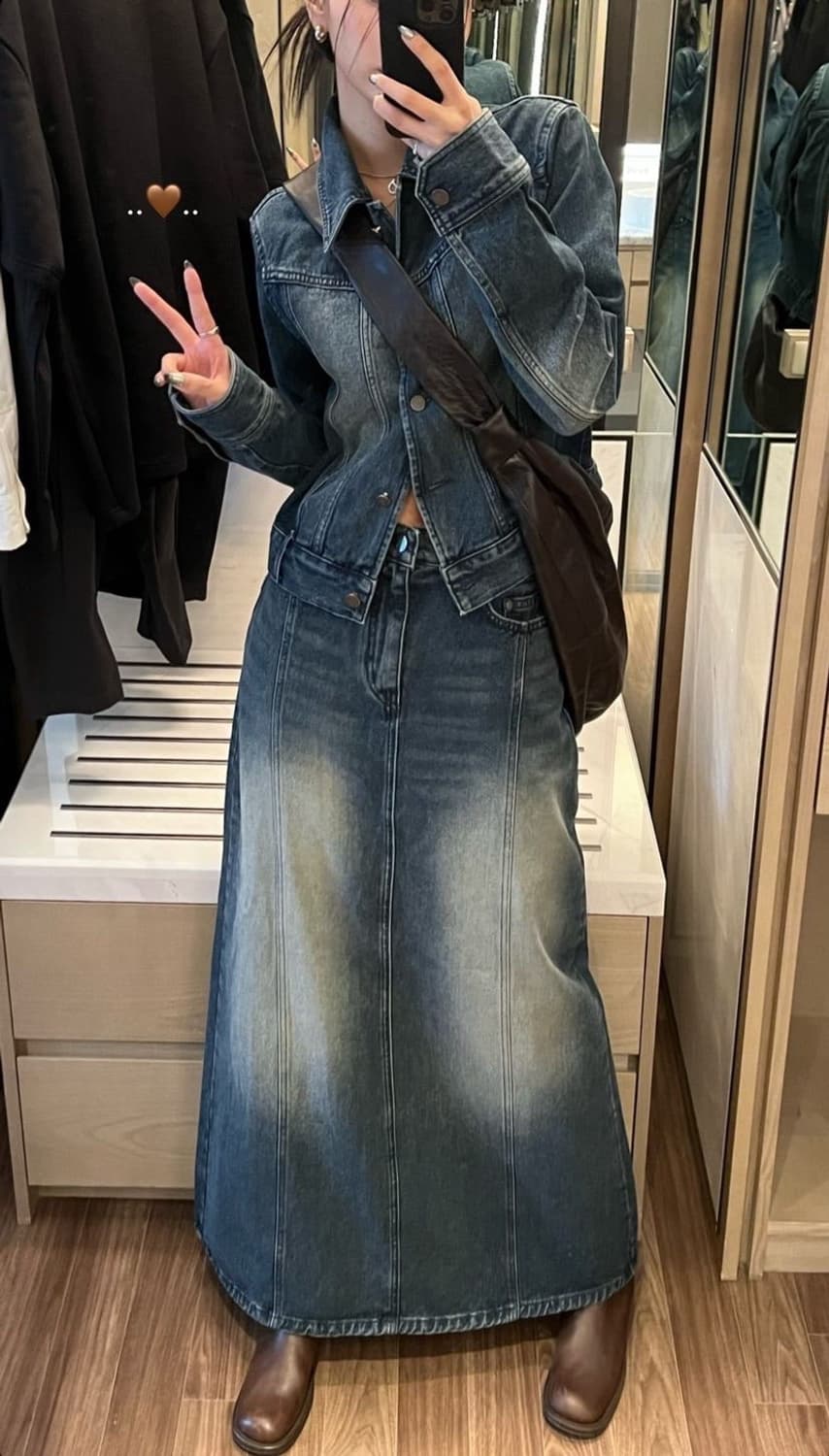 인시전 데님 셋업 다크블루 상품이미지3