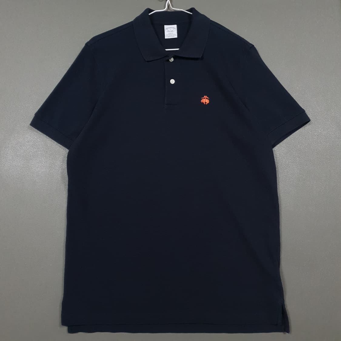 브룩스브라더스 골든 플리스 수피마 코튼 반팔 카라티 폴로 셔츠 다크네이비 상품이미지1