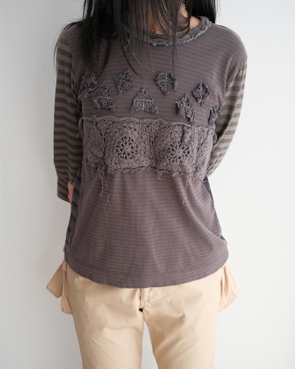 Crocheted motif back button top 상품이미지8