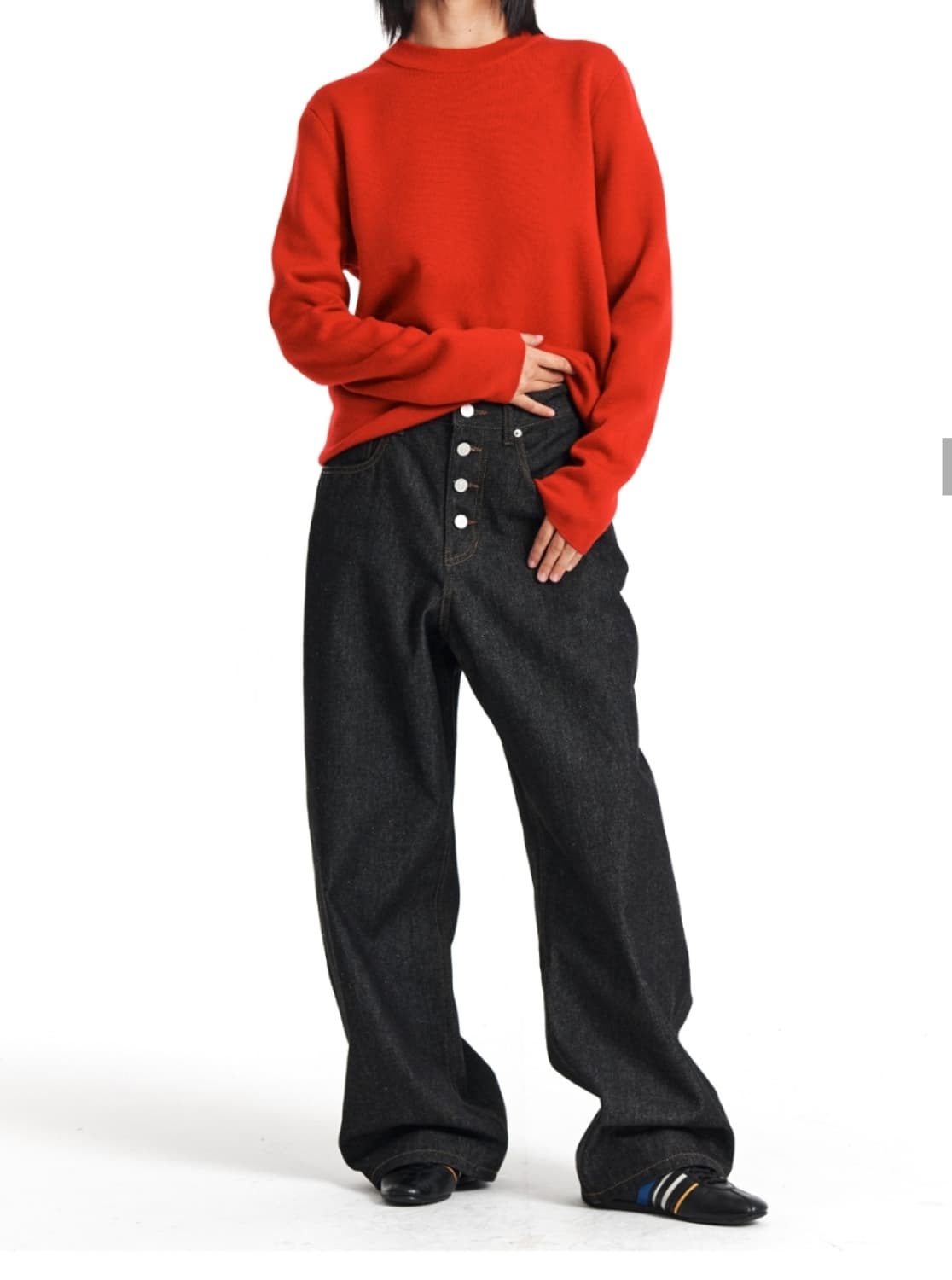 기철 Midnight Raw Wide Denim Pants  상품이미지3