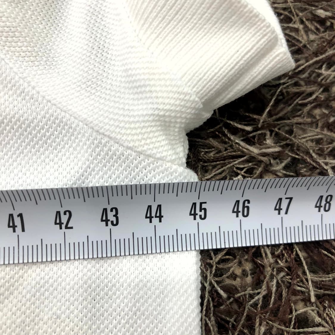 95 라코스테 여성 화이트 카라 반팔 티셔츠 상품이미지5