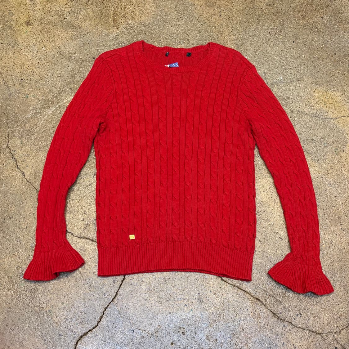 90s USA 빈티지 폴로 랄프로렌 니트 헤비코튼 니트  상품이미지1