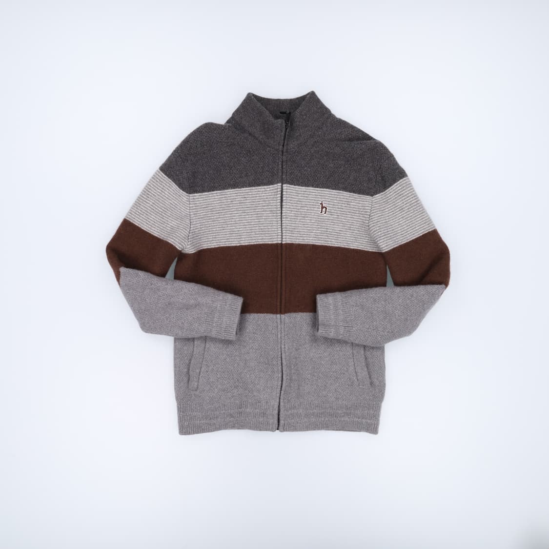 100 헤지스 방풍 니트집업 0317H1 상품이미지1