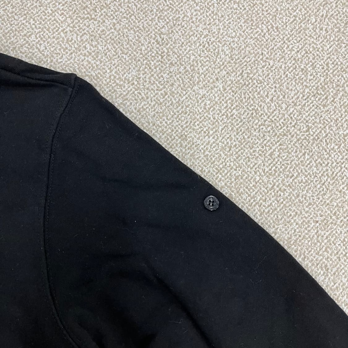 L 와펜 블랙 맨투맨 (와펜X) 0130M1 상품이미지4