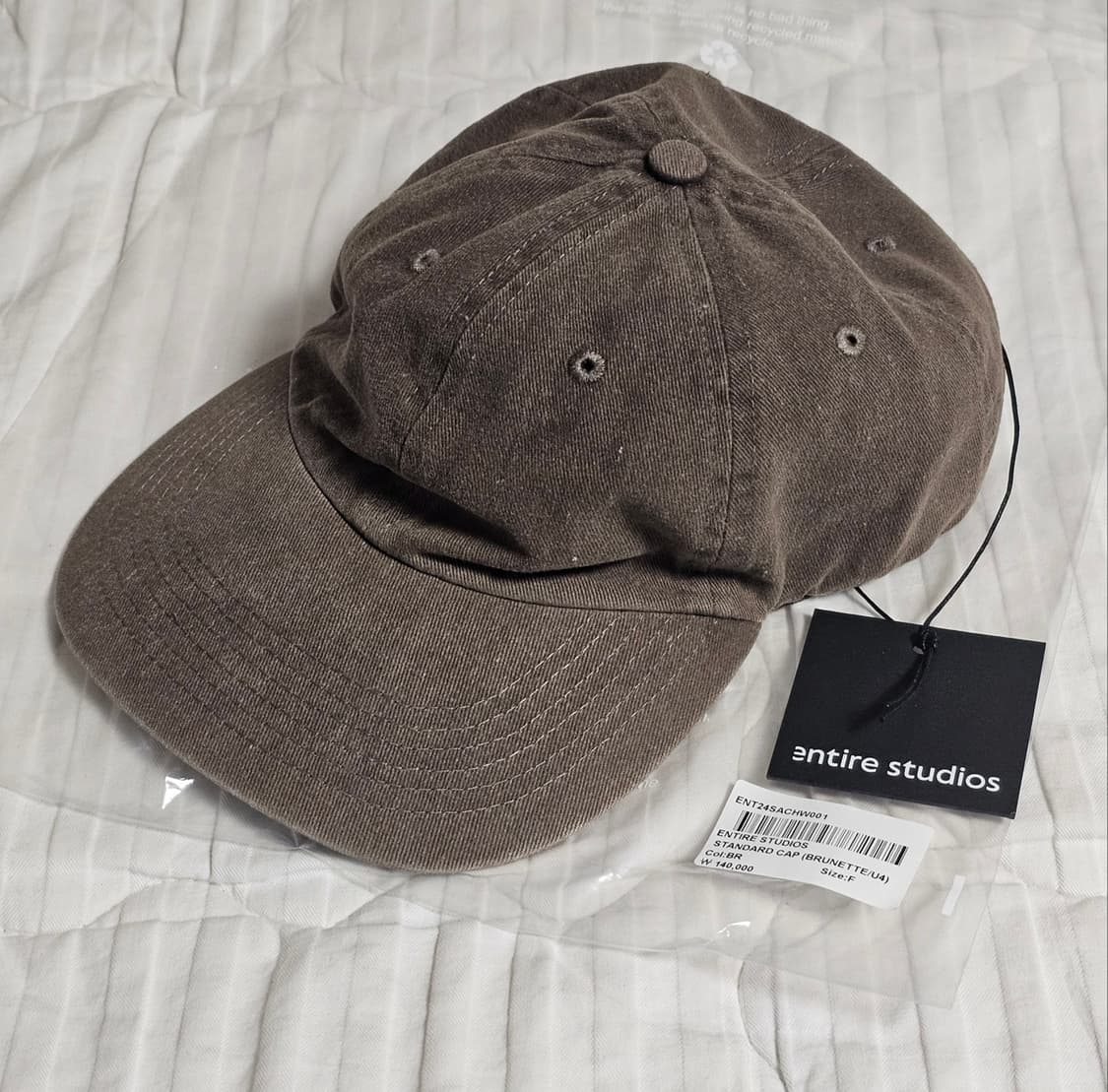 새제품) 엔타이어 스튜디오 스탠다드 캡 볼캡 모자 브라운 브룬테 상품이미지1
