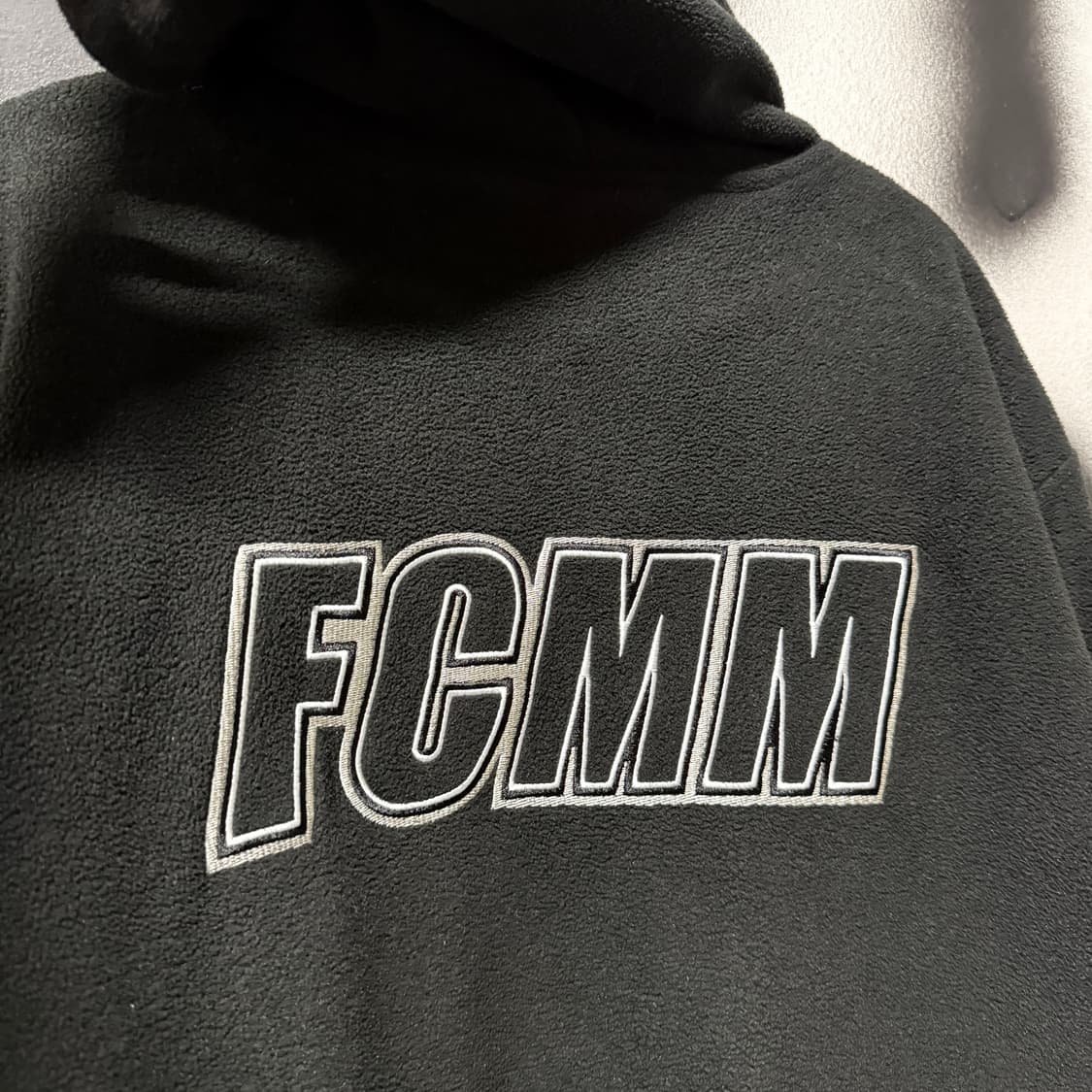 FCMM 빅 자수 로고 퀼팅 플리스 집업 후디 자켓 상품이미지5
