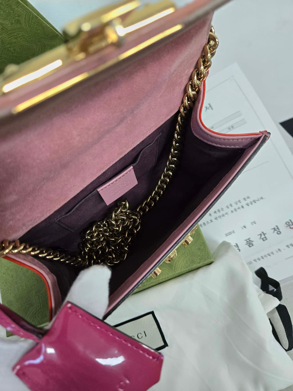 [보증서 정품] 구찌 패들락 체인백 상품이미지5