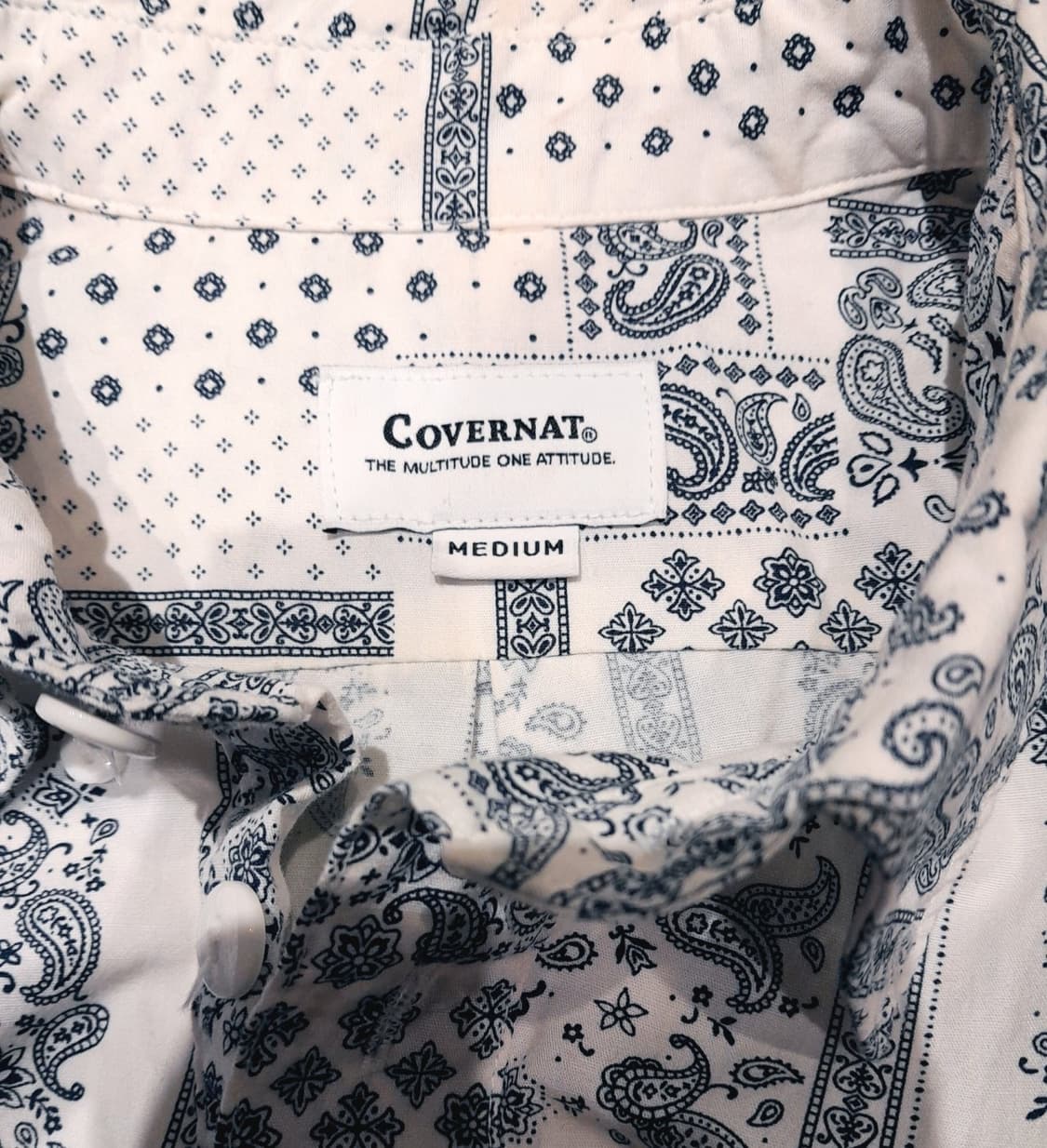 💥커버낫 페이즐리 하프 셔츠 (M) 
 상품이미지7