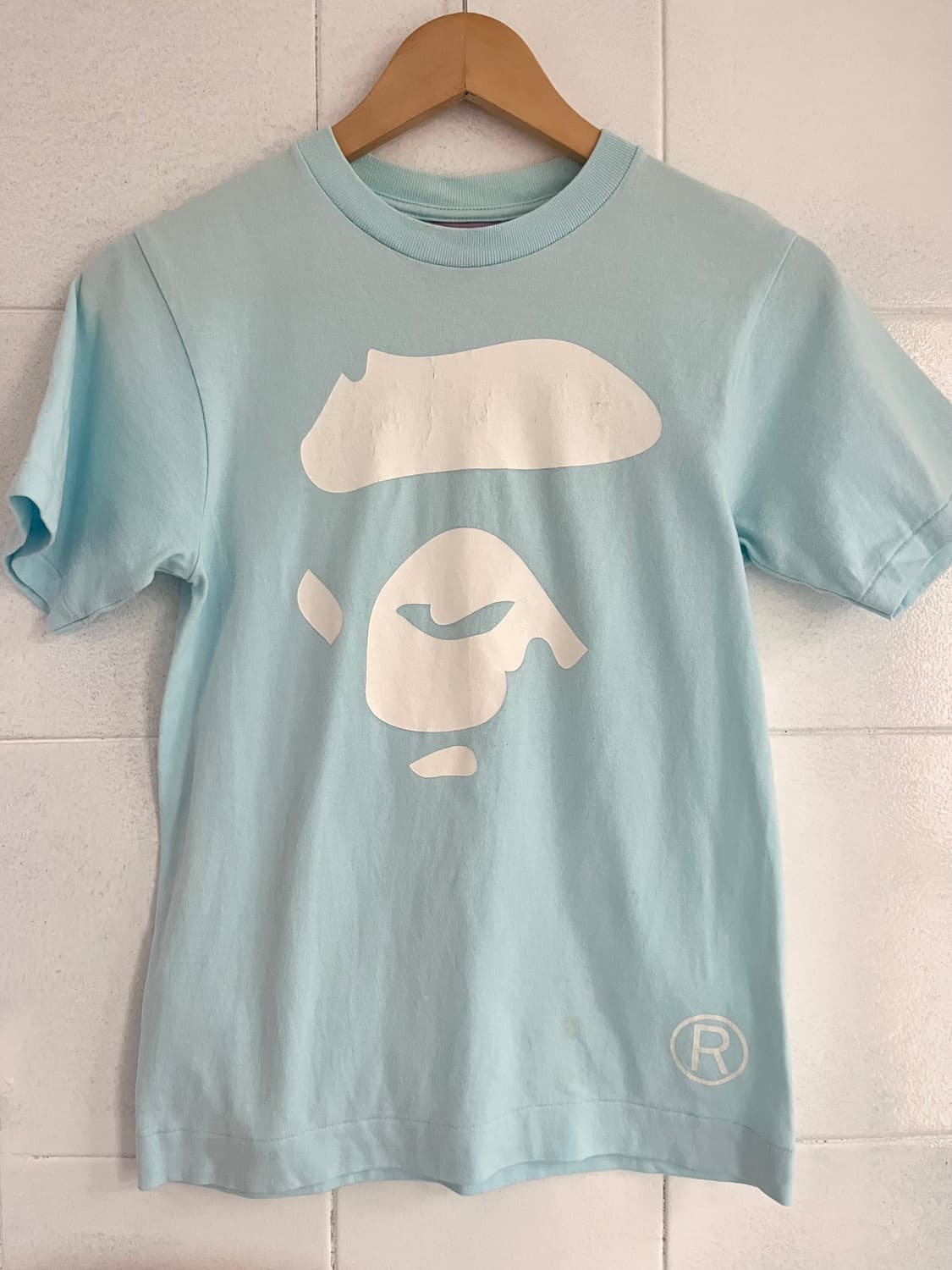 90's A bathing ape t-shirts 하늘색 상품이미지2