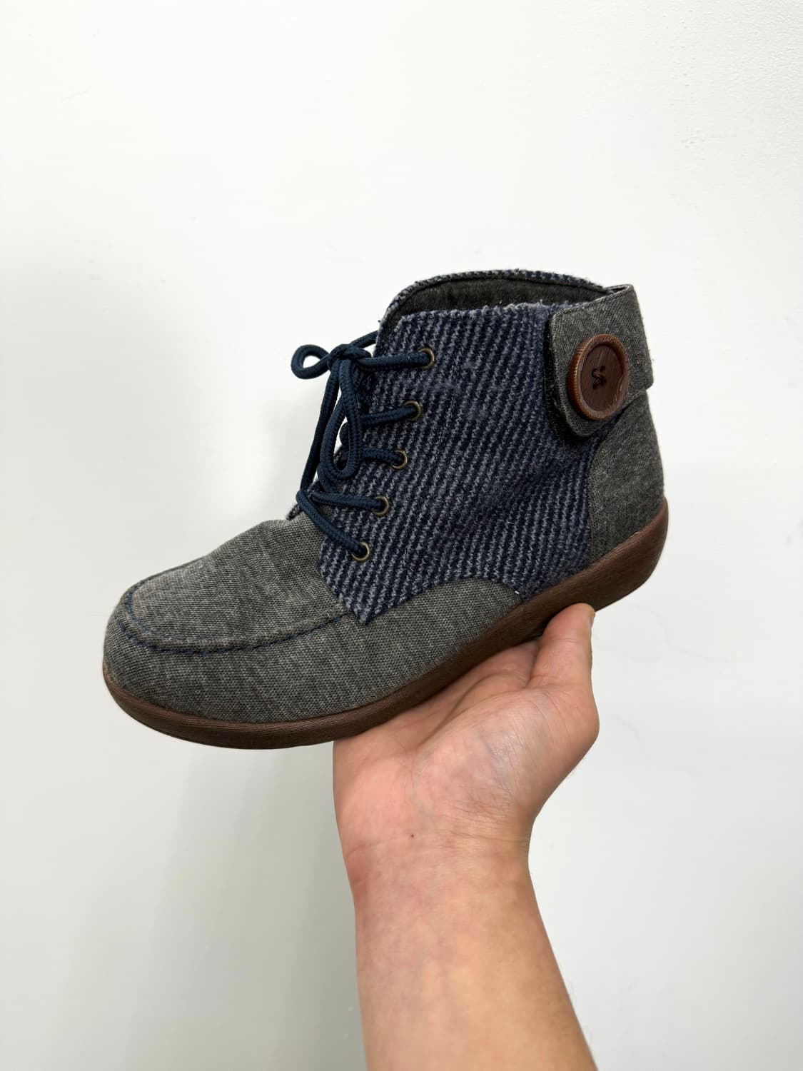 JPN 헤링본 버튼 부츠 상품이미지1