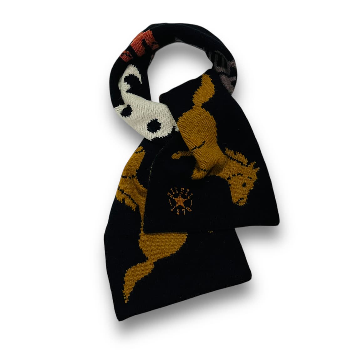 디젤 구형 리버시블 웨스턴 건 패턴 빈티지 울 머플러 상품이미지4