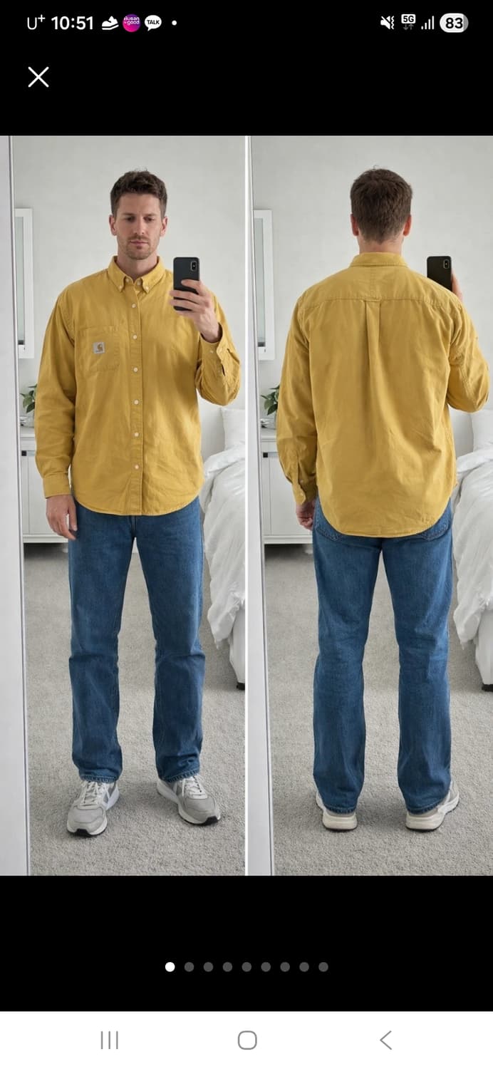 칼하트 머스타드 셔츠 115정도 상품이미지1