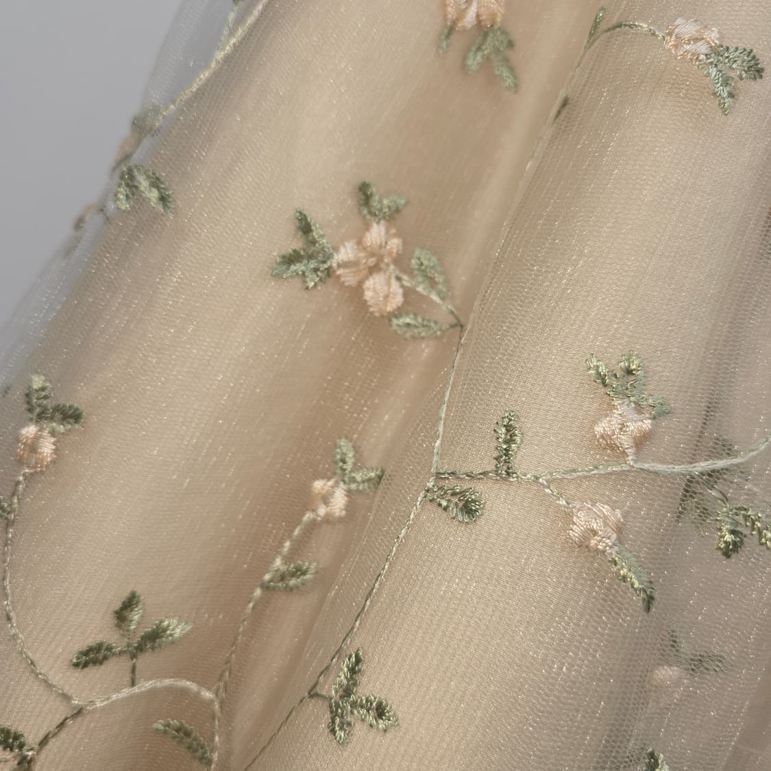 베이지 꽃 자수 롱 스커트  XS 상품이미지6