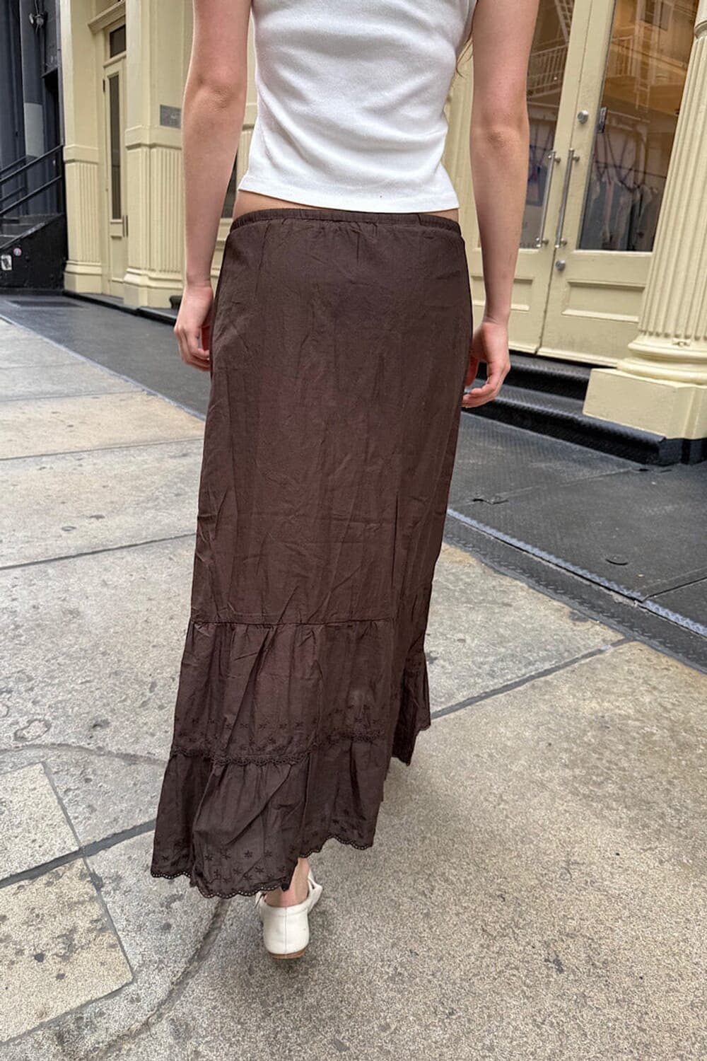 브랜디멜빌 OLIVE SKIRT 브라운 상품이미지3
