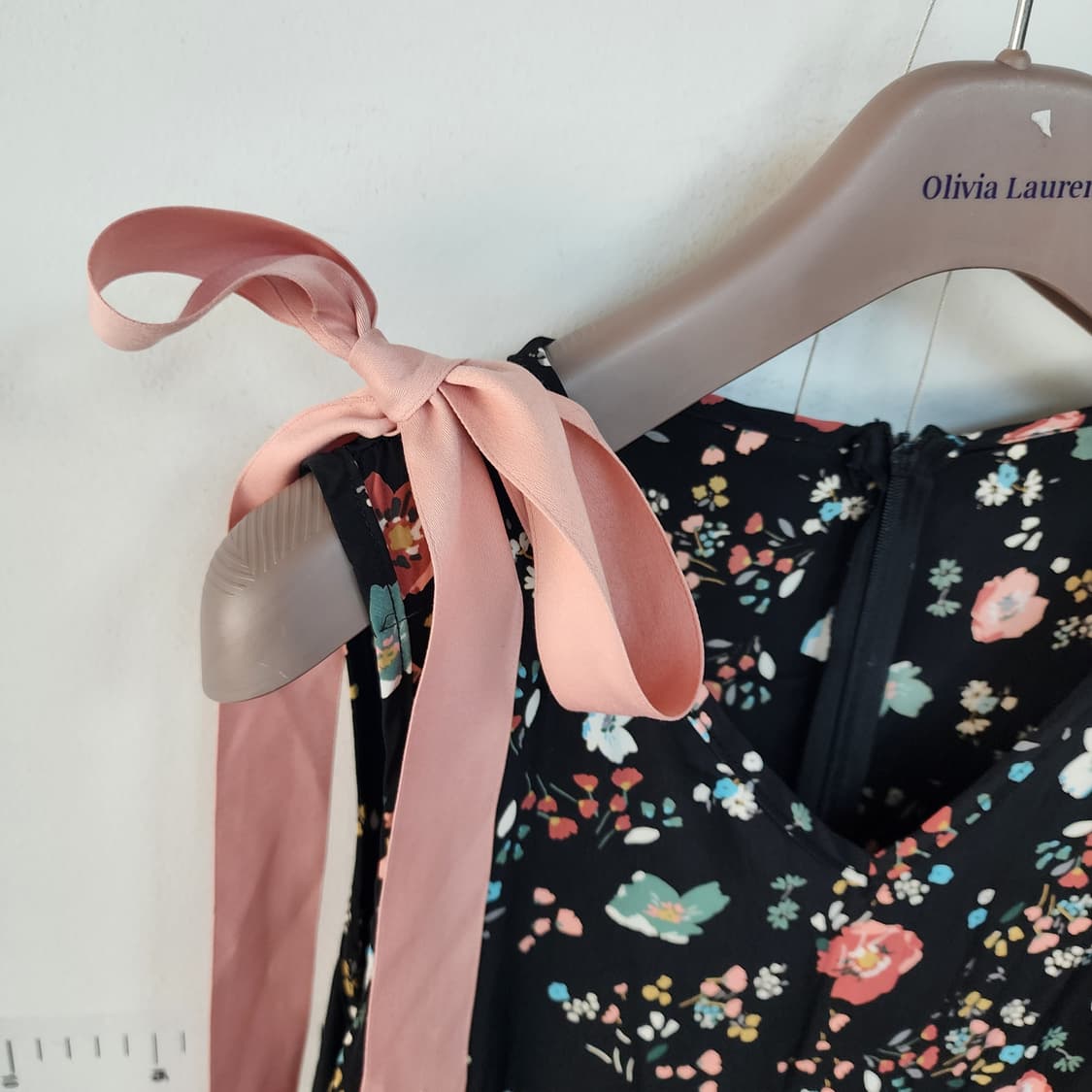 블루민 플라워 롱 원피스 리본끈 장식 상품이미지2