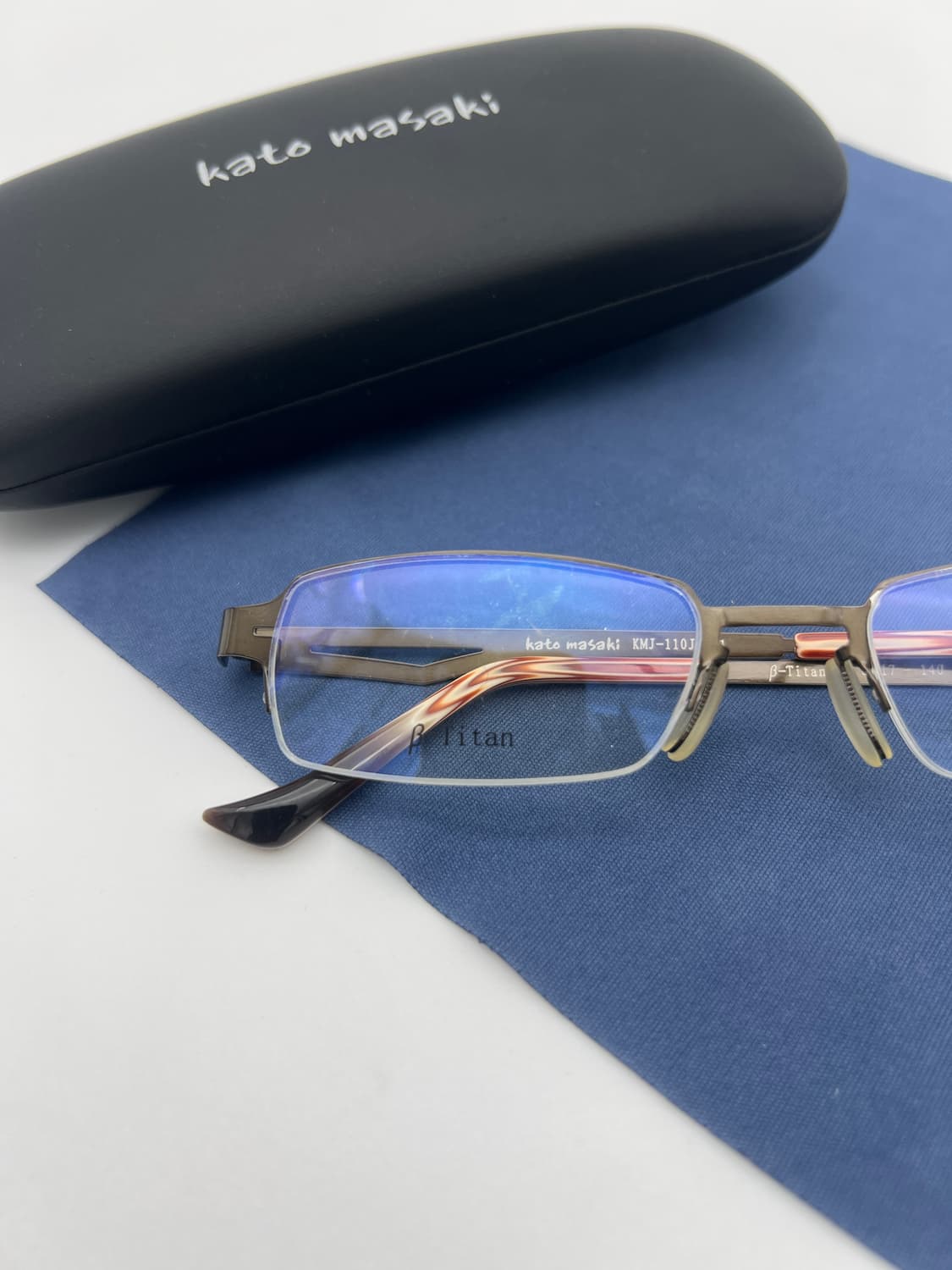 카토 마사키 Kato masaki 반무테 스퀘어 안경 KMJ-110J 상품이미지3