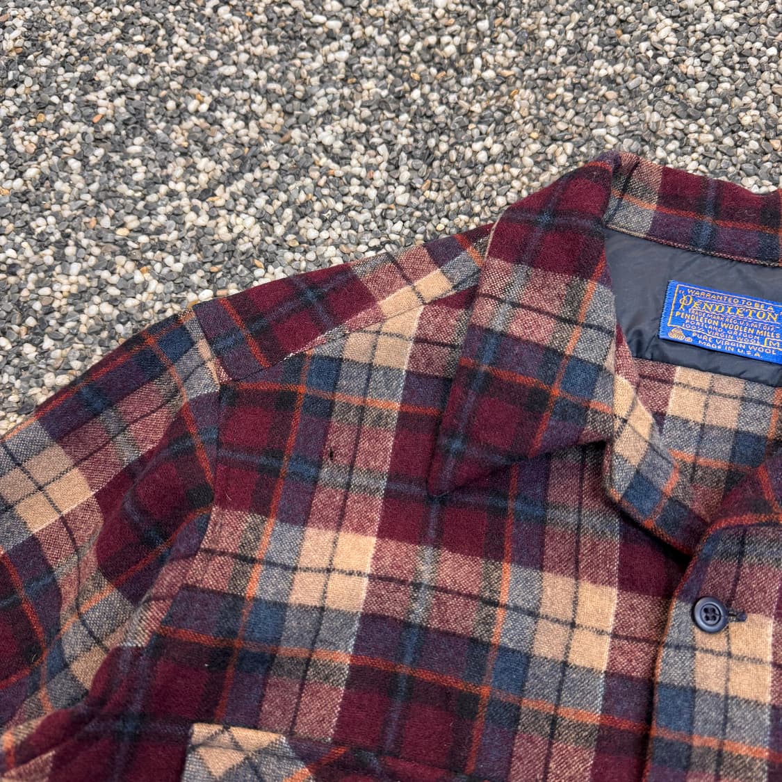 80s 펜들턴 컷포인트 울 셔츠 made in USA (M)   상품이미지3