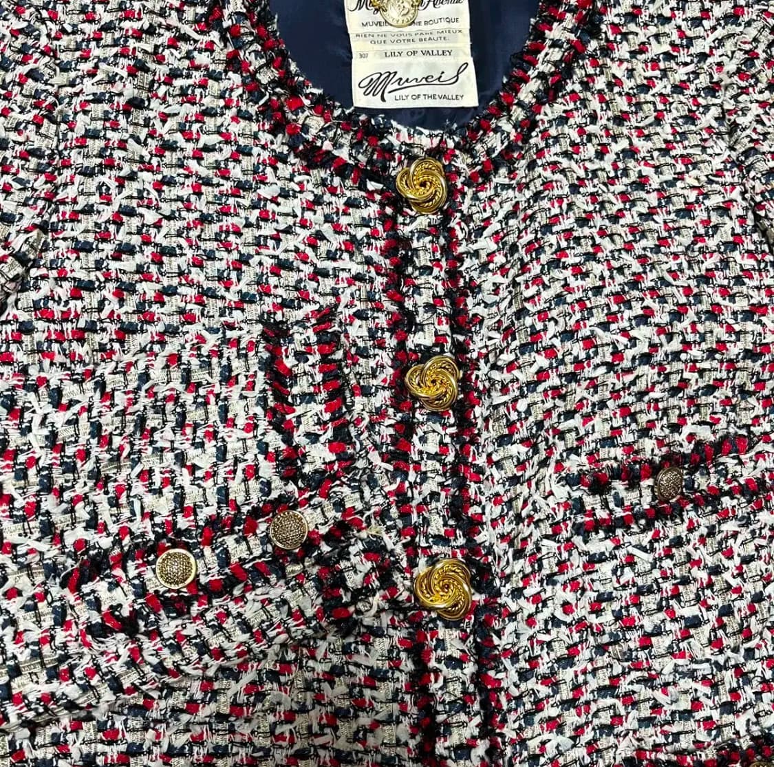 MUVEIL 뮤베르 뮤베일 트위드 자켓 샤넬st 상품이미지4