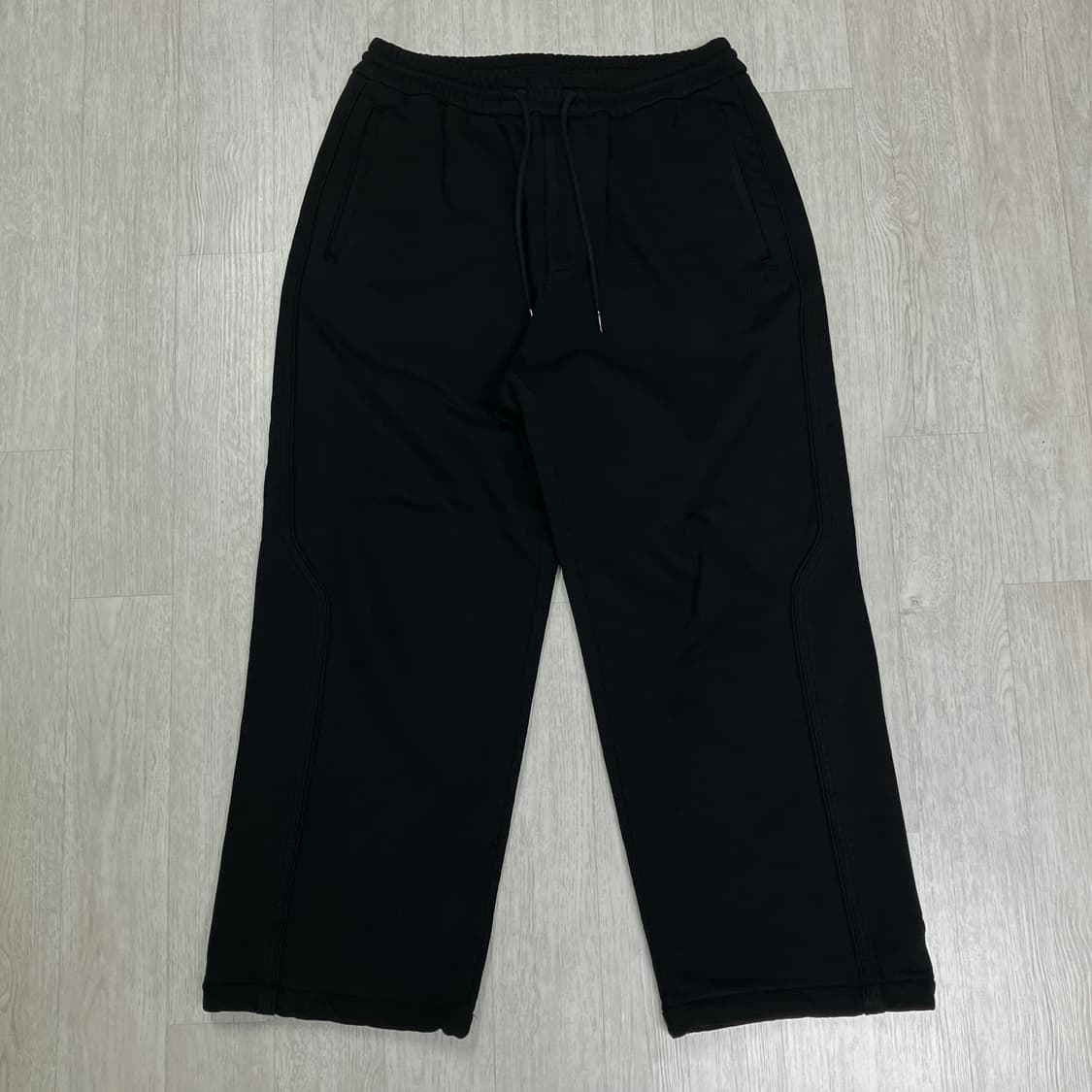 [46] 준지 와이드 트랙팬츠 블랙 상품이미지1